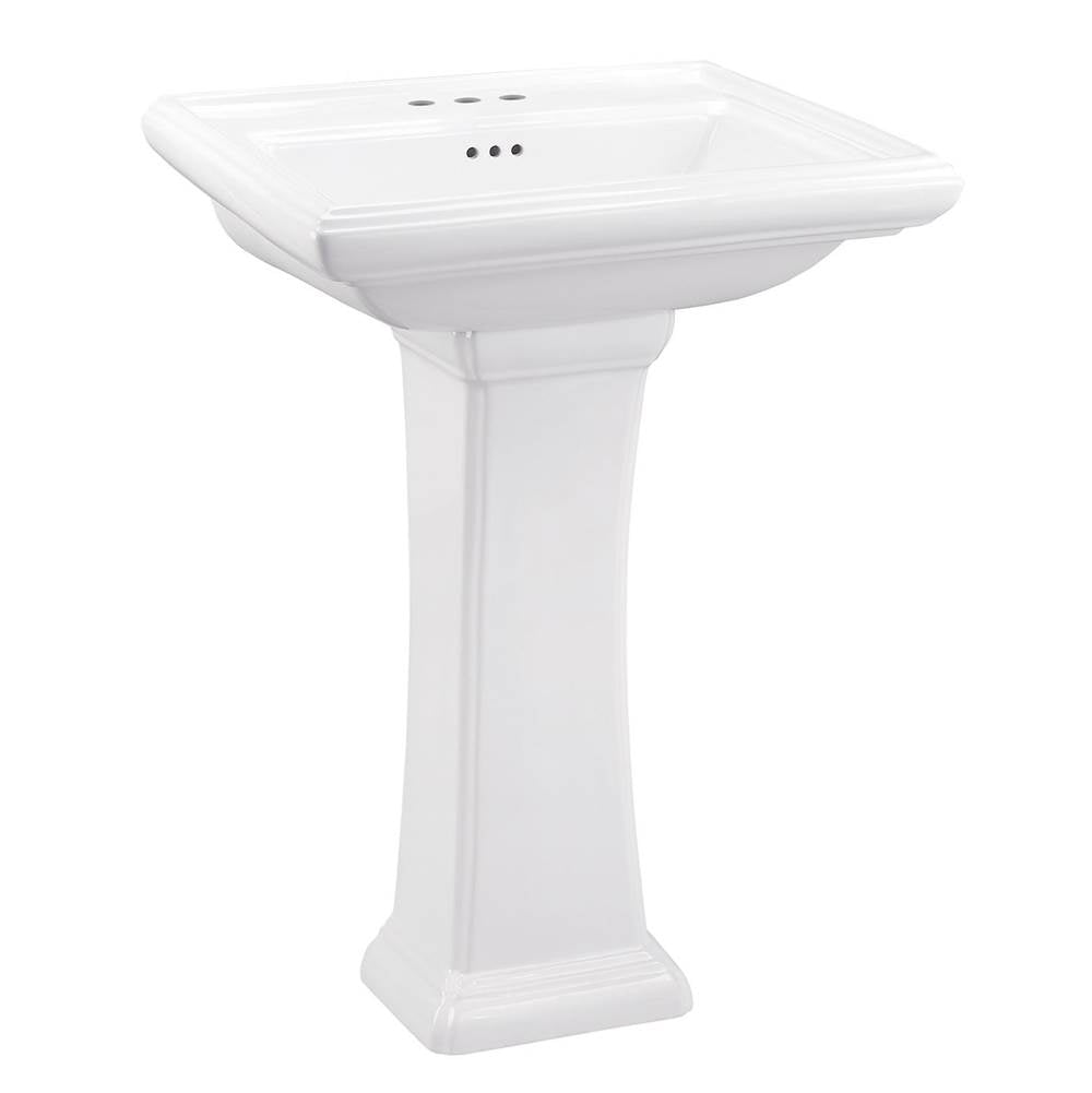 Logan Square Peitie 4''CC Ped Lav Combo: G0012555 Lav w/ G0029847 Ped White