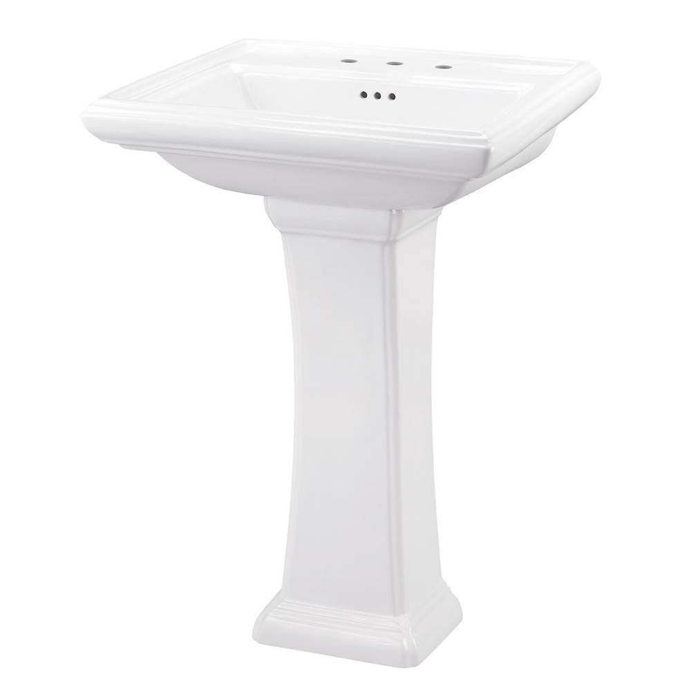 Gerber Plumbing - Logan Square Petite 8''CC Ped Lav Combo: G0012559 Lav w/ G0029847 Ped White - White