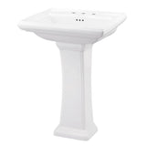 Gerber Plumbing - Logan Square Petite 8''CC Ped Lav Combo: G0012559 Lav w/ G0029847 Ped White - White