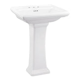 Logan Square Petite 8''CC Ped Lav Combo: G0012559 Lav w/ G0029847 Ped White
