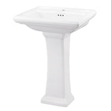 Gerber Plumbing - Logan Square Standard Single Hole Ped Lav Combo: G0012582 Lav w/ G0029847 Ped White - White