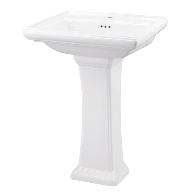 Gerber Plumbing - Logan Square Standard Single Hole Ped Lav Combo: G0012582 Lav w/ G0029847 Ped White - White