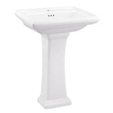 Logan Square Standard Single Hole Ped Lav Combo: G0012582 Lav w/ G0029847 Ped White