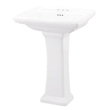 Gerber Plumbing - Logan Square Standard 4''CC Ped Lav Combo: G0012585 Lav w/ G0029847 Ped White - White
