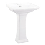 Logan Square Standard 4''CC Ped Lav Combo: G0012585 Lav w/ G0029847 Ped White