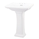 Gerber Plumbing - Logan Square Standard 8''CC Ped Lav Combo: G0012589 Lav w/ G0029847 Ped White - White