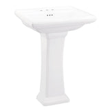 Logan Square Standard 8''CC Ped Lav Combo: G0012589 Lav w/ G0029847 Ped White