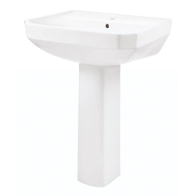 Gerber Plumbing - Viper Standard Single Hole Ped Lav Combo: G0013562 Lav w/ G0029834 Ped White - White