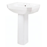 Gerber Plumbing - Viper Petite 4''CC Ped Lav Combo: G0013564 Lav w/ G0029834 Ped White - White