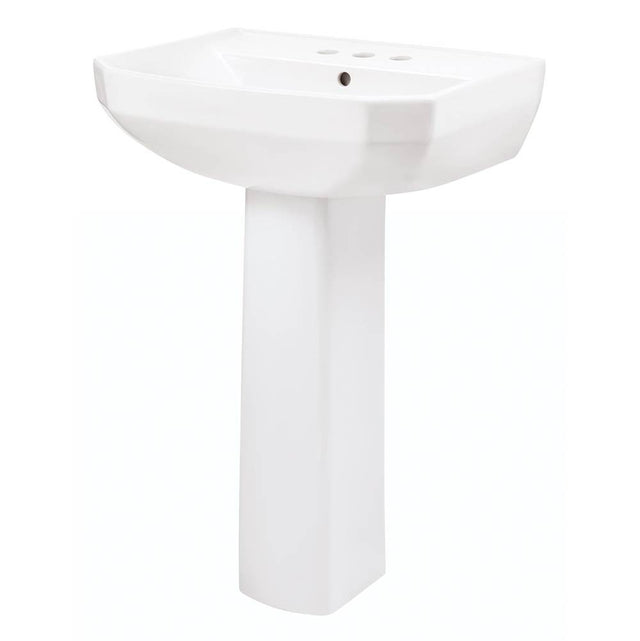 Gerber Plumbing - Viper Petite 4''CC Ped Lav Combo: G0013564 Lav w/ G0029834 Ped White - White