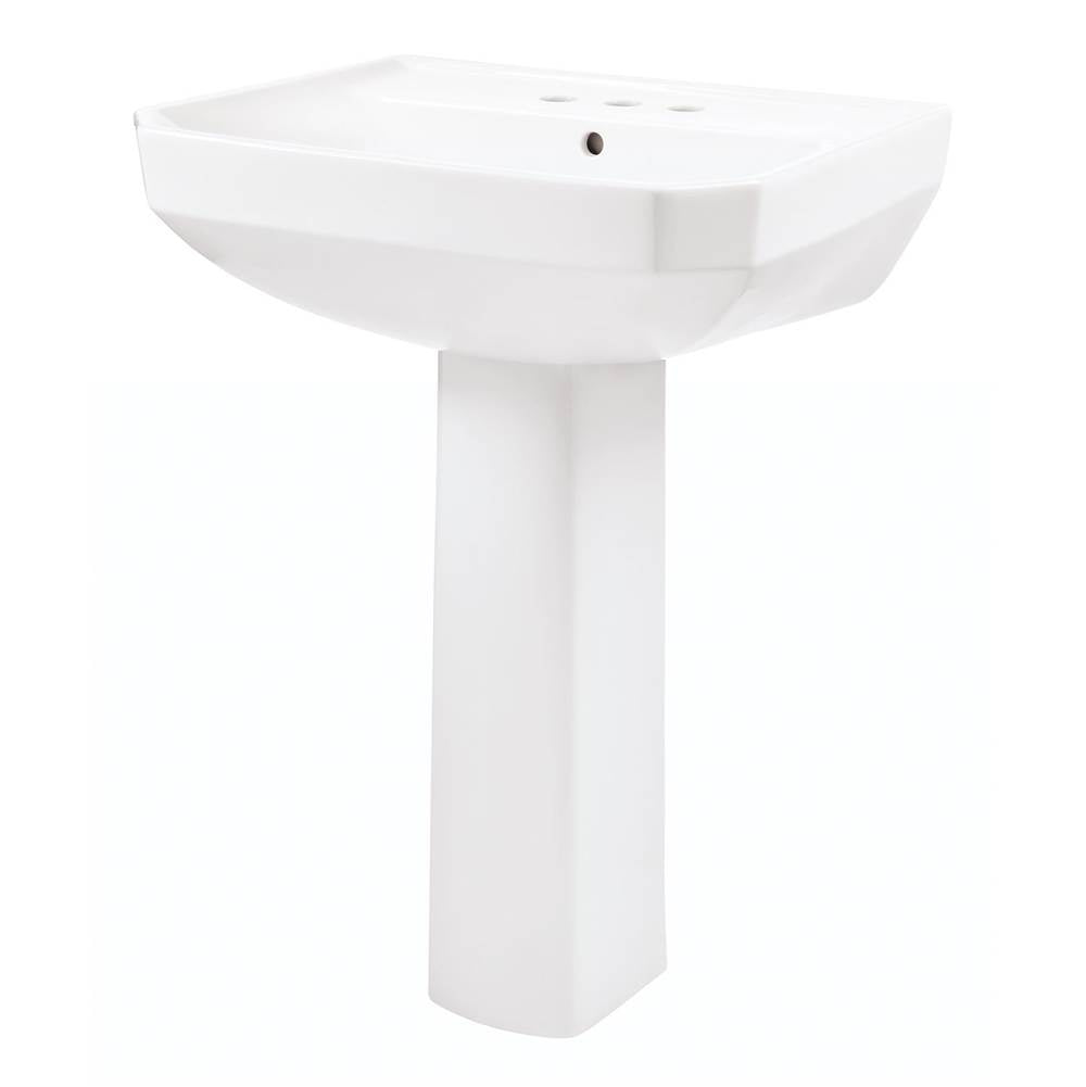 Gerber Plumbing - Viper Standard 4''CC Ped Lav Combo: G0013565 Lav w/ G0029834 Ped White - White