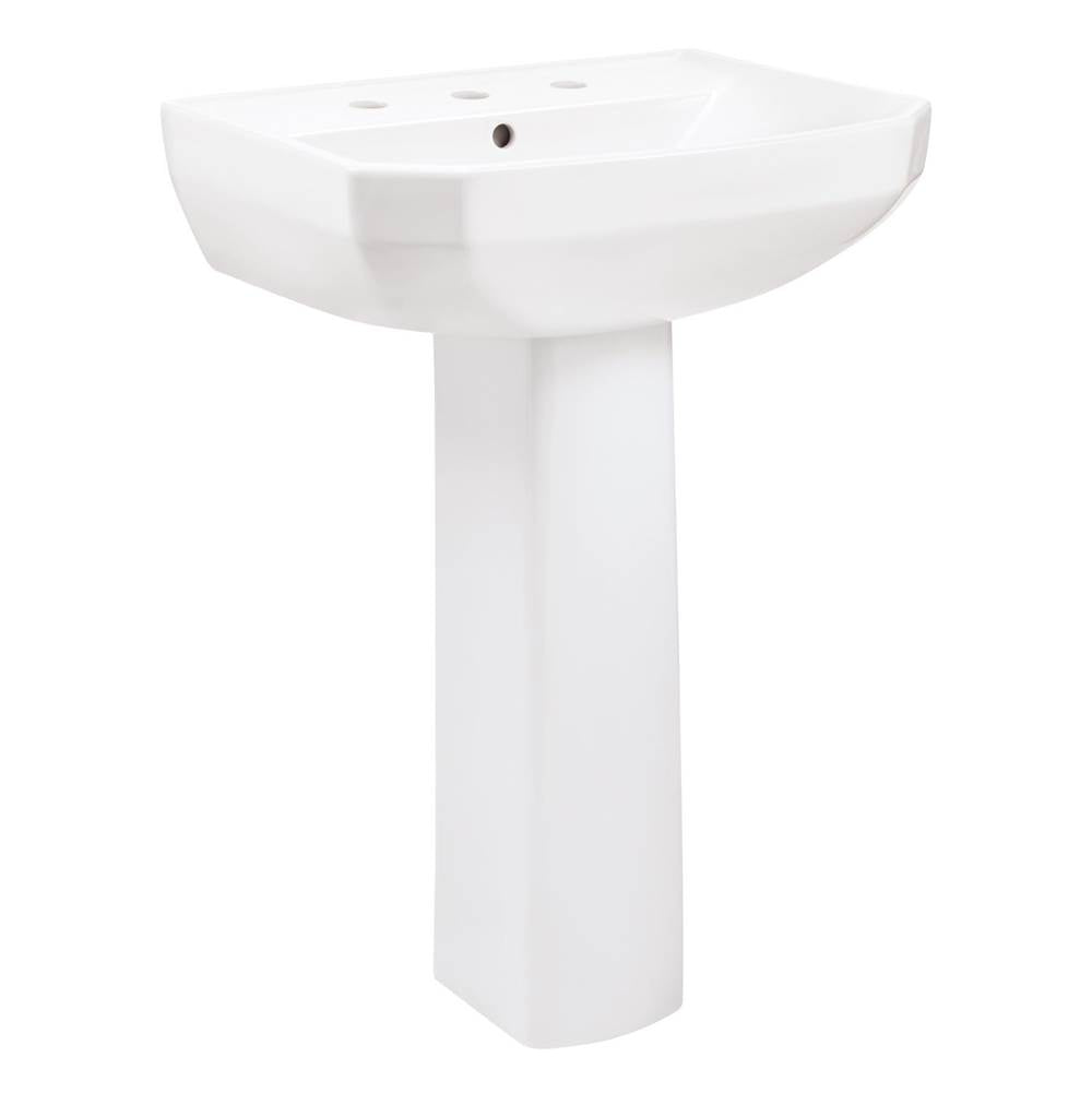 Viper Petite 8''CC Ped Lav Combo: G0013568 Lav w/ G0029834 Ped White