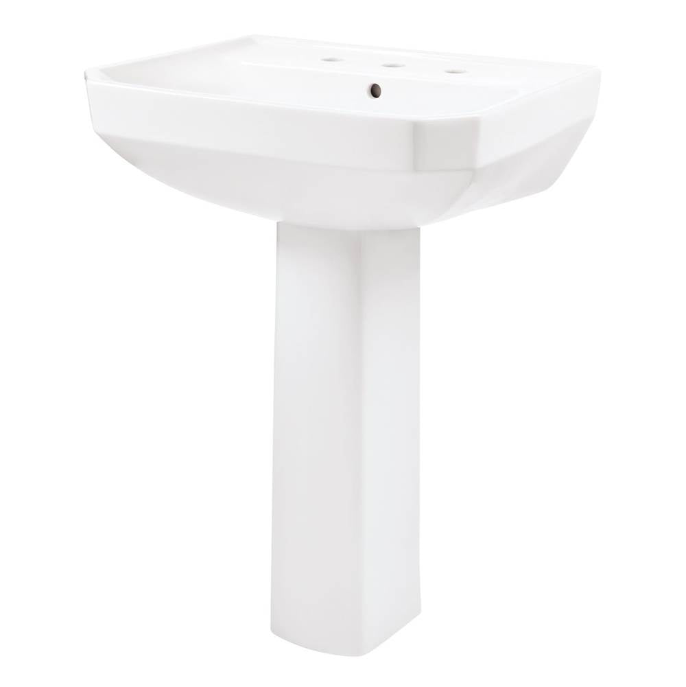 Gerber Plumbing - Viper Standard 8''CC Ped Lav Combo: G0013569 Lav w/ G0029834 Ped White - White