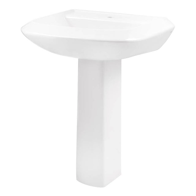 Gerber Plumbing - Avalanche Standard Single Hole Ped Lav Combo: G0013592 Lav w/ G0029834 Ped White - White