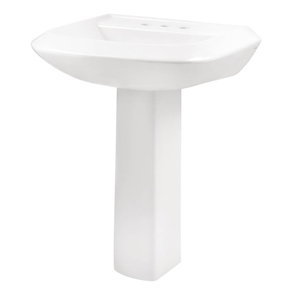 Gerber Plumbing - Avalanche Standard 4''CC Ped Lav Combo: G0013595 Lav w/ G0029834 Ped White - White