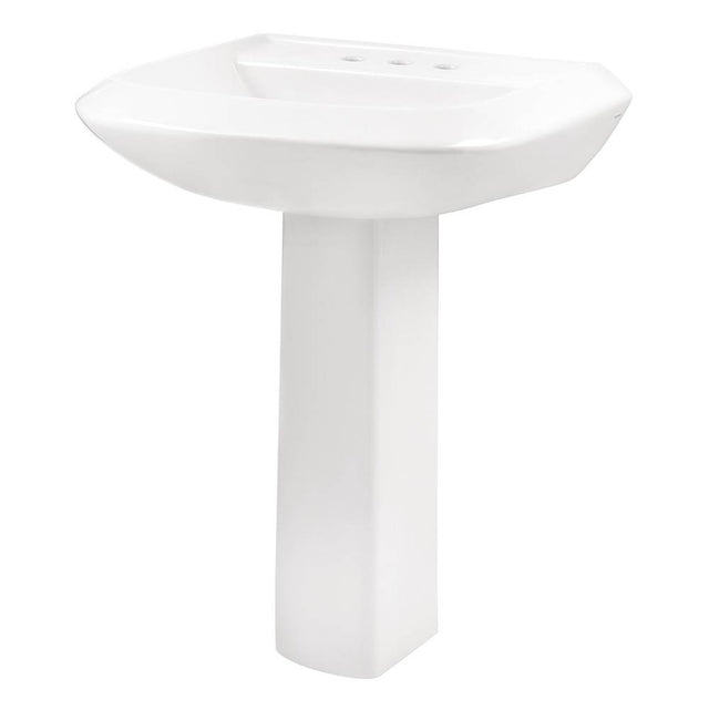 Gerber Plumbing - Avalanche Standard 4''CC Ped Lav Combo: G0013595 Lav w/ G0029834 Ped White - White