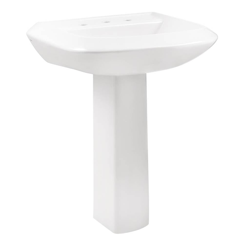 Avalanche Standard 8''CC Ped Lav Combo: G0013599 Lav w/ G0029834 Ped White