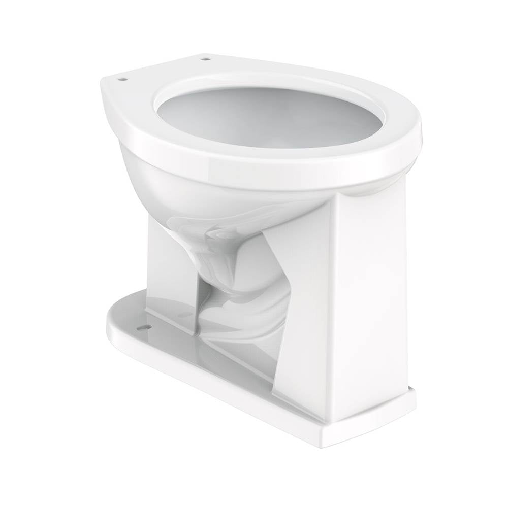 1.1/1.28/1.6gpf Round Front Floor Mounted Back Spud Bowl 1-1/4'' Spud 10'' Rough-In White