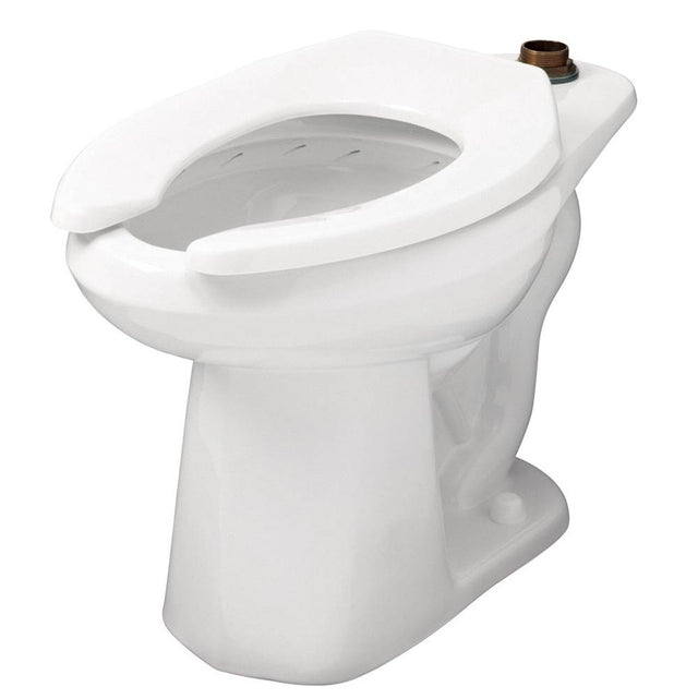 Gerber Plumbing - North Point 1.28/1.6gpf ADA Elongated Floor Mounted Top Spud Bowl 10'' Rough-In White - White