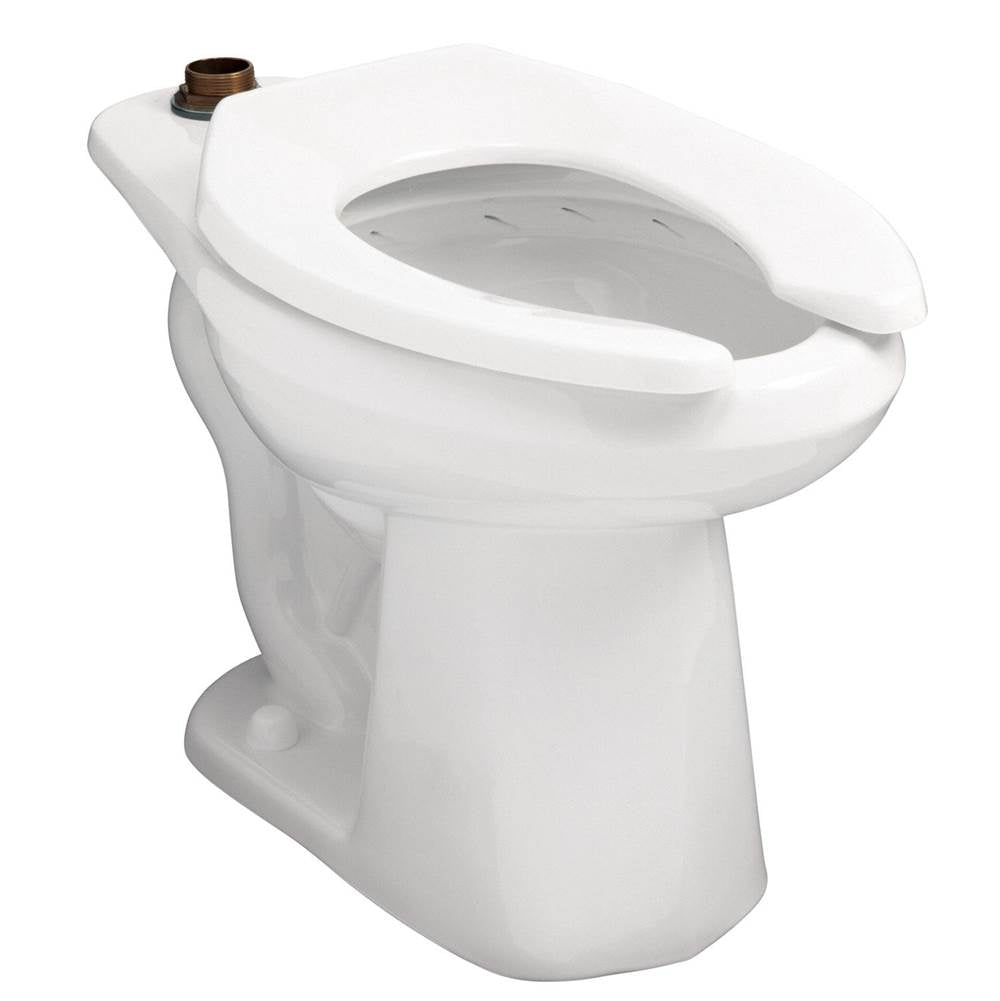 North Point 1.28/1.6gpf ADA Elongated Floor Mounted Top Spud Bowl 10'' Rough-In White