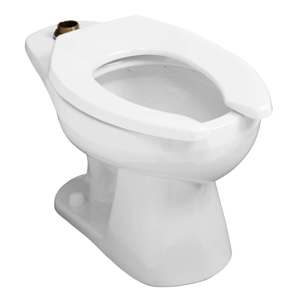 1.1/1.28/1.6gpf Round Front Floor Mounted Top Spud Bowl 1-1/2'' Spud 10'' Rough-In White