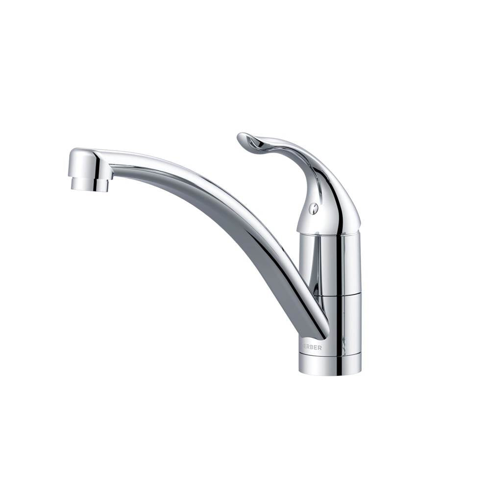 Gerber Plumbing - Viper 1H Kitchen Faucet w/out Spray & w/ Deck Plate 1.5gpm Chrome - Chrome