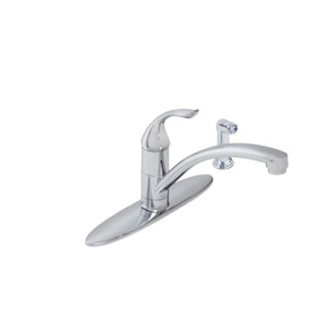 Gerber Plumbing - Viper 1H Kitchen Faucet w/ Spray & Deck Plate 1.75gpm Aeration/2.2gpm Spray Chrome - Chrome