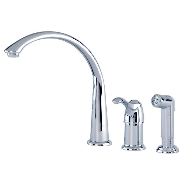 Gerber Plumbing - Allerton 1H Hi-Arc Kitchen Faucet w/ Spray 1.75gpm Aeration/2.2gpm Spray Chrome - Chrome
