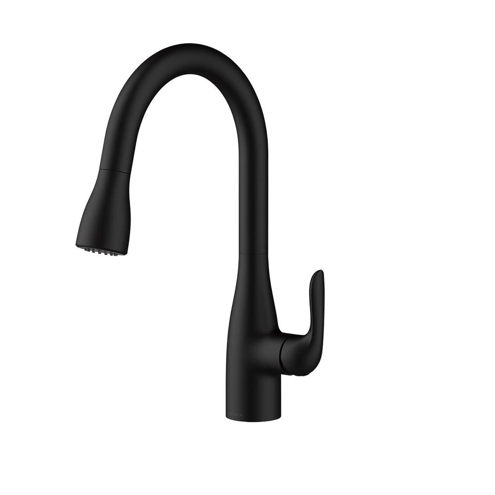 Gerber Plumbing - Viper 1H Pull-Down Kitchen Faucet w/ Deck Plate 1.75gpm Satin Black - Satin Black
