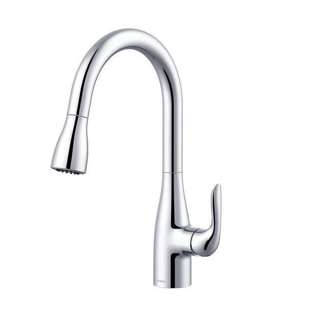 Gerber Plumbing - Viper 1H Pull-Down Kitchen Faucet w/ Deck Plate 1.75gpm Chrome - Chrome