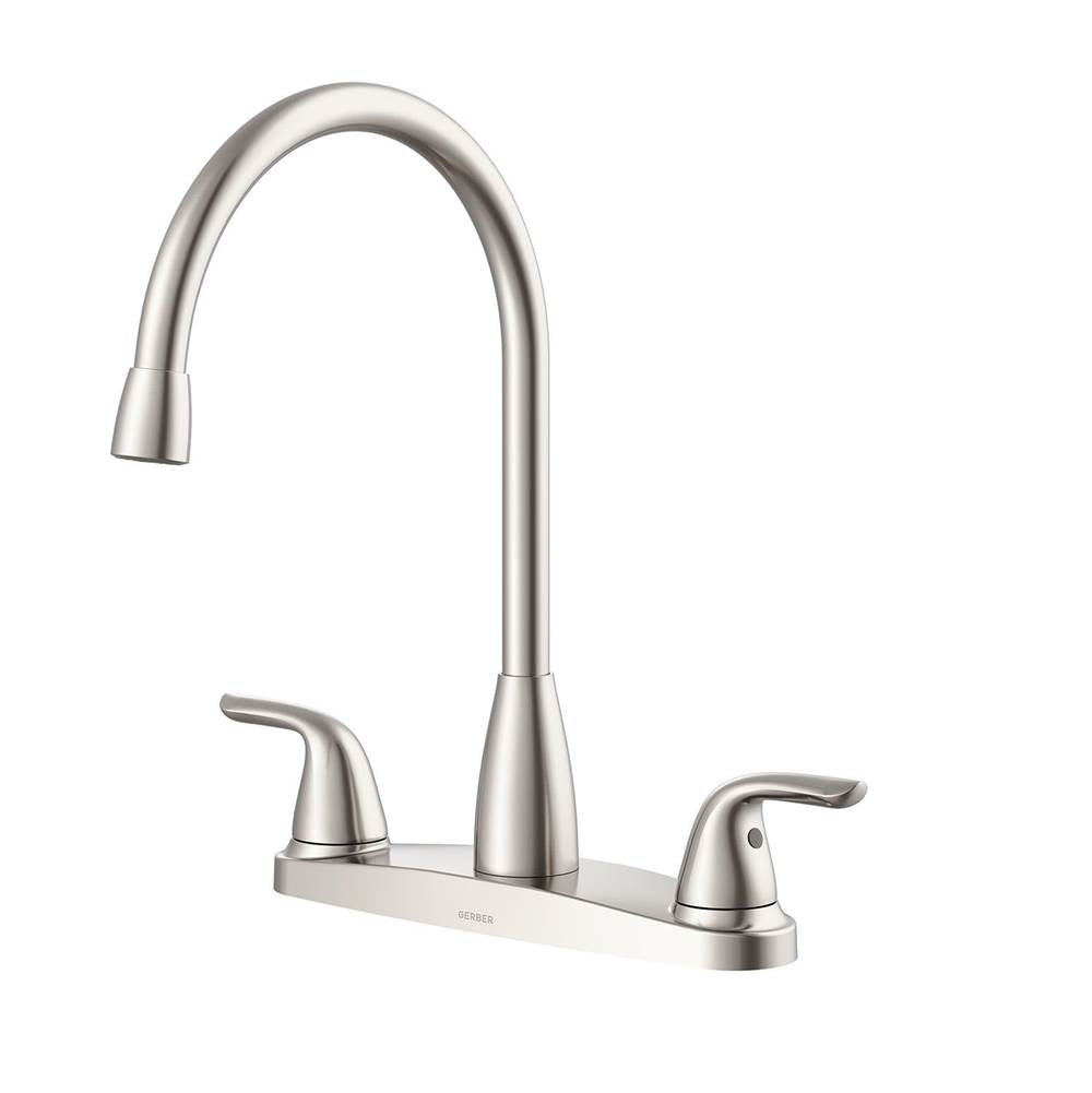 Gerber Plumbing - Viper 2H High Arc Kitchen Faucet w/out Spray 1.75gpm Stainless Steel - Stainless Steel
