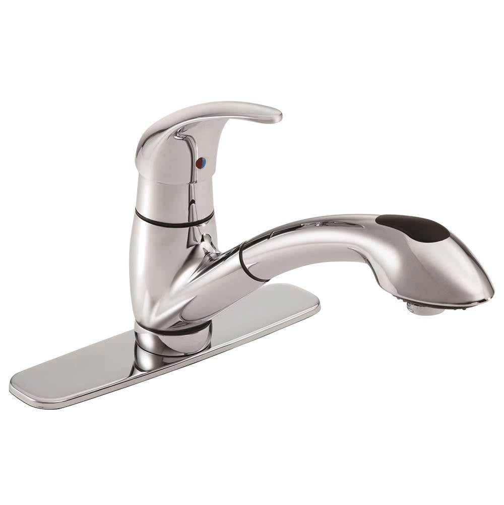 Gerber Plumbing - Viper 1H Pull-Out Kitchen Faucet 1.75gpm Chrome - Chrome