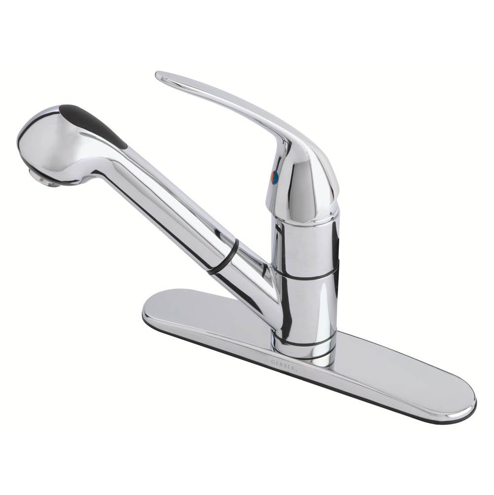 Gerber Plumbing - Maxwell SE 1H Pull-Out Kitchen Faucet w/ Washerless Cartridge 1.75gpm Chrome - Chrome