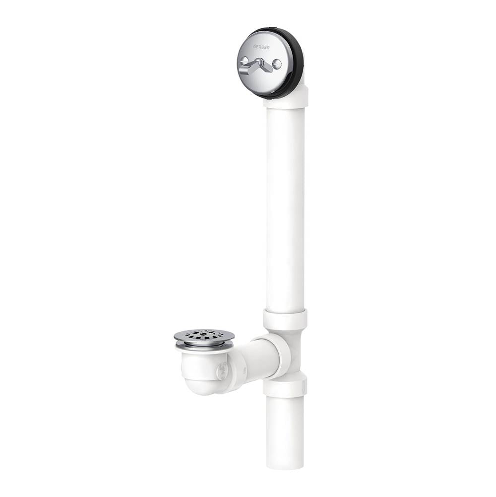 Gerber Plumbing - Gerber Classics Schedule 40 PVC Trip Lever Drain for Standard Tub Chrome - Chrome