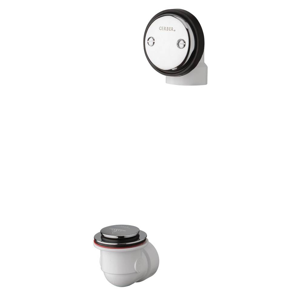 Gerber Plumbing - Gerber Classics Schedule 40 ABS Auto Trip Drain Kit for Standard Tub Chrome - Chrome