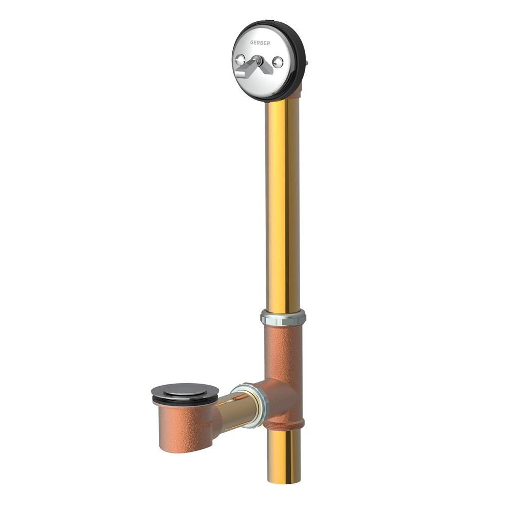 Gerber Plumbing - Gerber Classics Pop-up Fit-all 20 Gauge Drain for Standard Tub with Horizontal Installation Chrome - Chrome