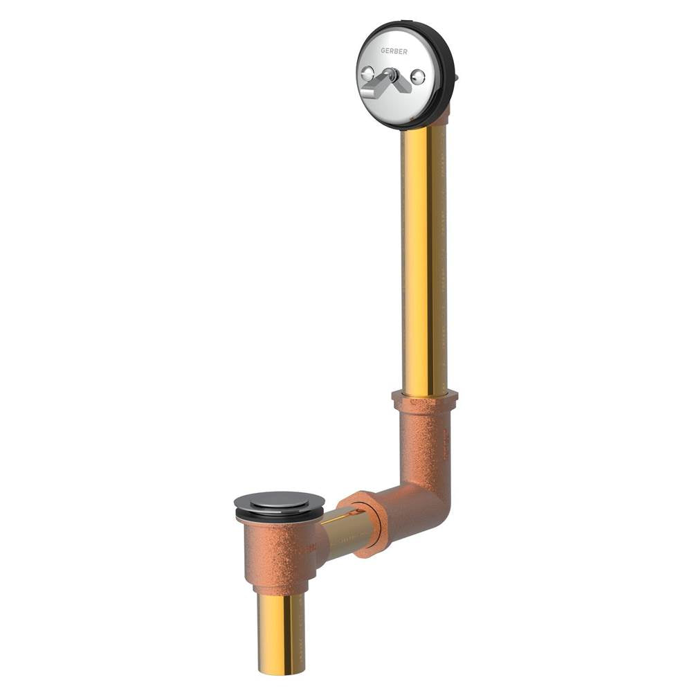 Gerber Plumbing - Gerber Classics Pop-up 20 Gauge All Drain in Shoe for Standard Tub with Brass Nuts Chrome - Chrome