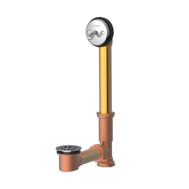 Gerber Plumbing - Gerber Classics Trip Lever Drain for Standard Tub with Philadelphia Trap Chrome - Chrome