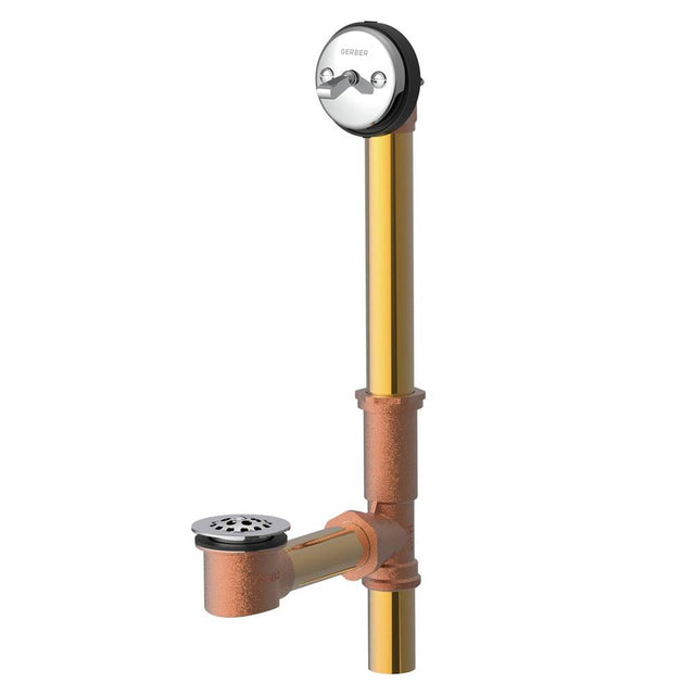 Gerber Plumbing - Gerber Classics Trip Lever 20 Gauge Drain for Standard Tub with Retaining Ring Chrome - Chrome