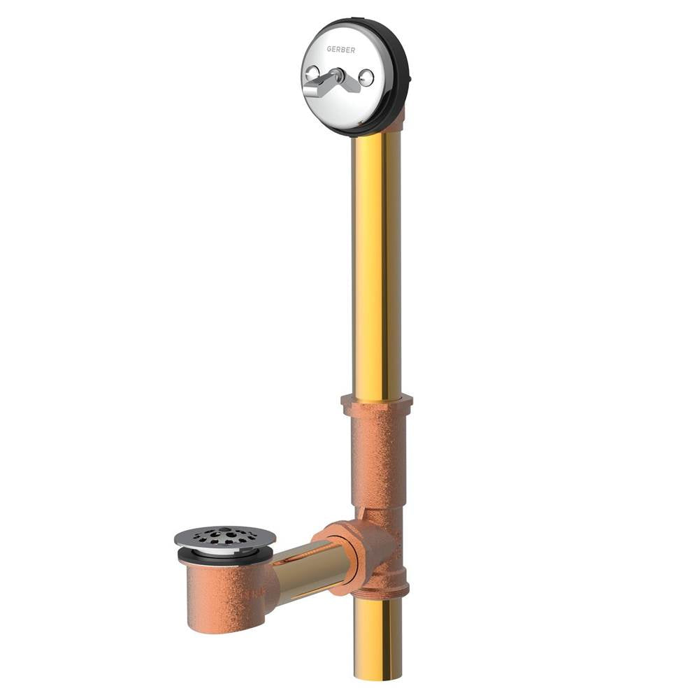 Gerber Plumbing - Gerber Classics Trip Lever 20 Gauge Drain for Standard Tub with Brass Nuts Chrome - Chrome