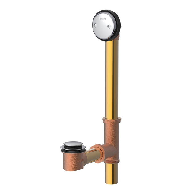 Gerber Plumbing - Gerber Classics Auto Trip Fit-all Drain for Standard Tub Chrome - Chrome