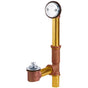 Gerber Plumbing - Gerber Classics Lift & Turn Drain for Standard Tub with Female Outlet Tee & ''Clean Out Here'' Faceplate Chrome - Chrome