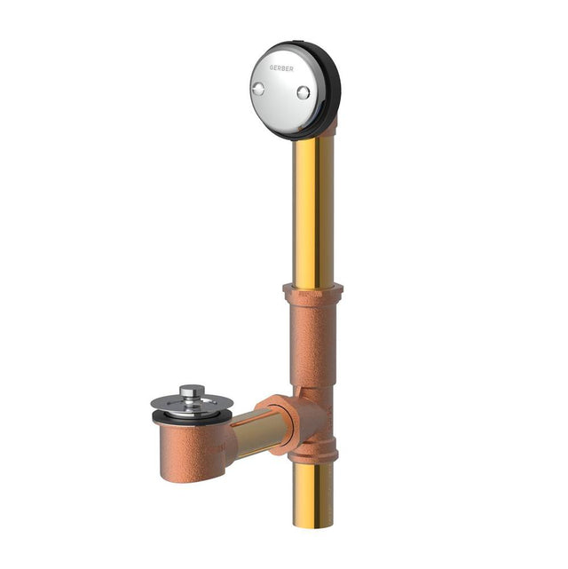 Gerber Plumbing - Gerber Classics Lift & Turn Drain for Standard Tub with Retaining Ring Chrome - Chrome