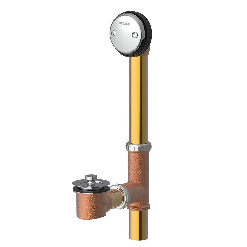 Gerber Plumbing - Gerber Classics Lift & Turn Fit-all 20 Gauge Drain for Standard Tub Chrome - Chrome