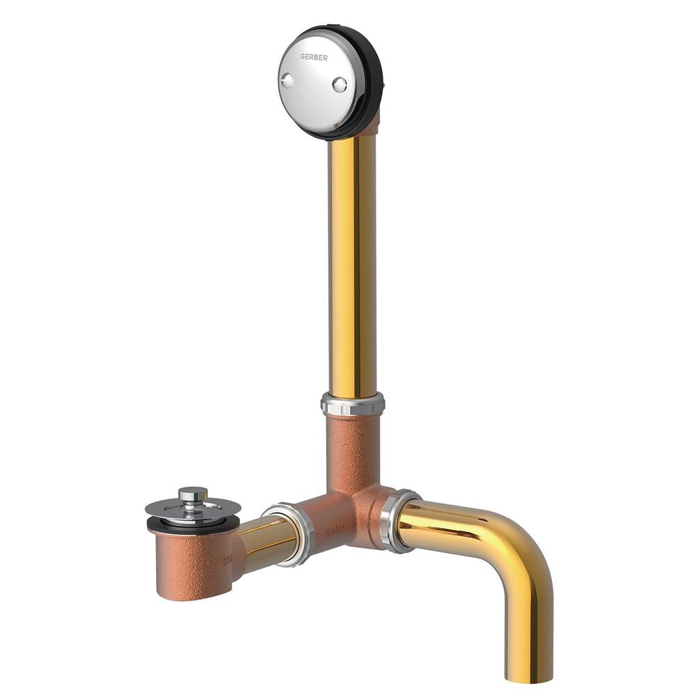 Gerber Plumbing - Gerber Classics Lift & Turn Side Outlet 20 Gauge Drain for Standard Tub Chrome - Chrome