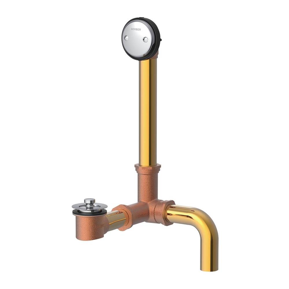 Gerber Plumbing - Gerber Classics Lift & Turn Side Outlet Drain for Standard Tub Chrome - Chrome