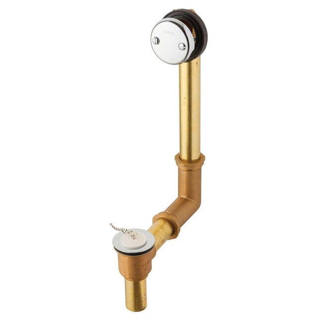 Gerber Plumbing - Gerber Classics Chain & Stopper 20 Gauge Drain in Shoe for Standard Tub Chrome - Chrome