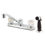 Gerber Plumbing - Maxwell SE 2H Kitchen Faucet w/ Acrylic Handles Spray & 8'' D-Tube Spout 1.75gpm Chrome - Chrome