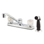 Gerber Plumbing - Maxwell SE 2H Kitchen Faucet w/ Acrylic Handles Spray & 8'' D-Tube Spout 1.75gpm Chrome - Chrome