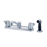 Gerber Plumbing - Maxwell 2H Kitchen Faucet w/ Metal Handles Spray & 8'' D-Tube Spout 1.75gpm Aeration/2.2gpm Spray Chrome - Chrome